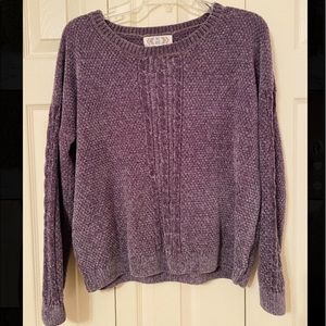 Pink Rose Cable Knit Sweater